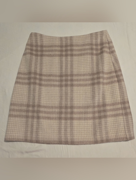 Ann Taylor Factory Dresses & Skirts - Plaid A-Line Skirt in Beige and Taupe